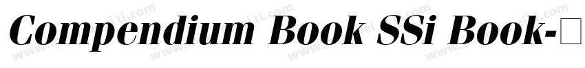 Compendium Book SSi Book字体转换